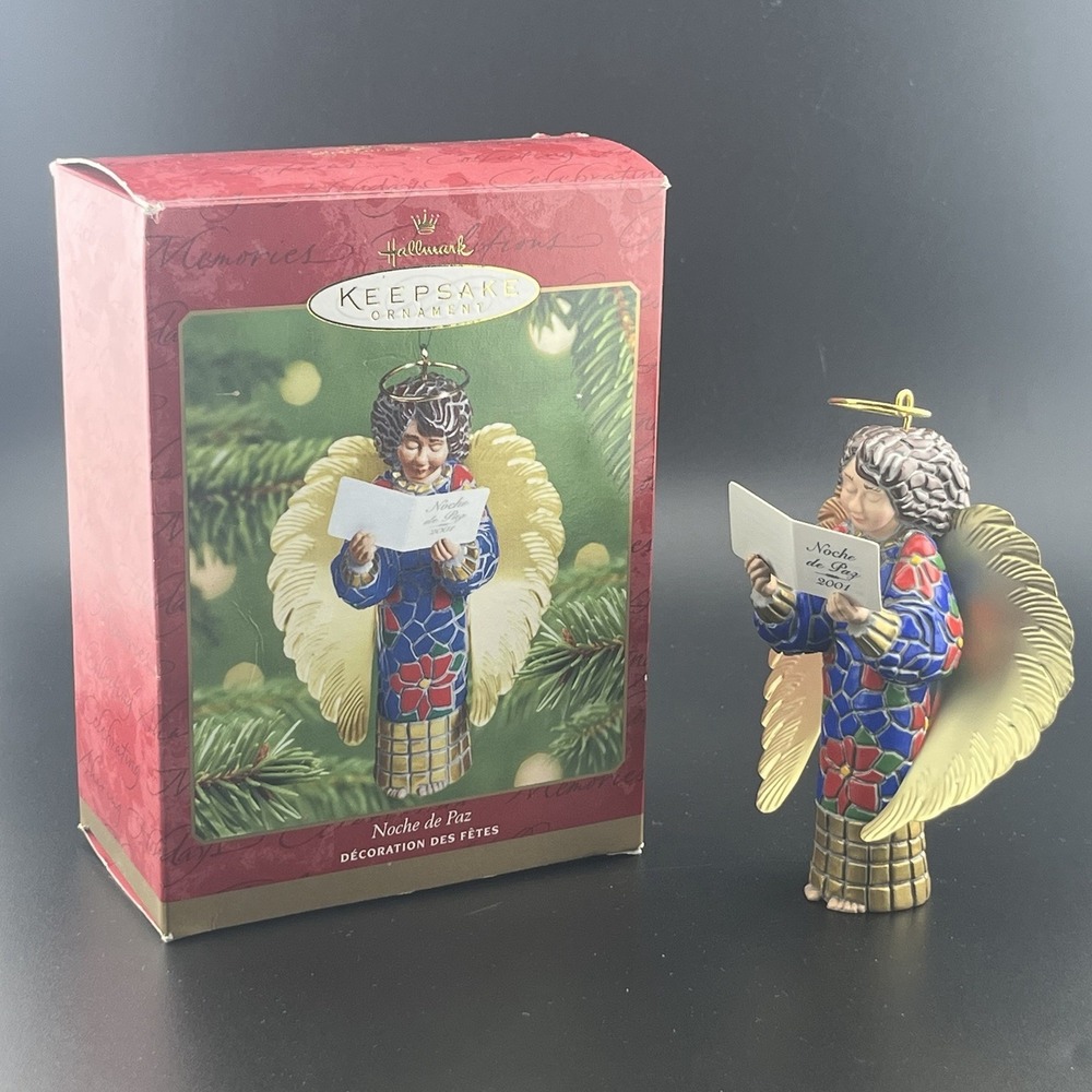 Hallmark Noche De Paz 2001 Keepsake Ornament Silent Night Angel Vintage